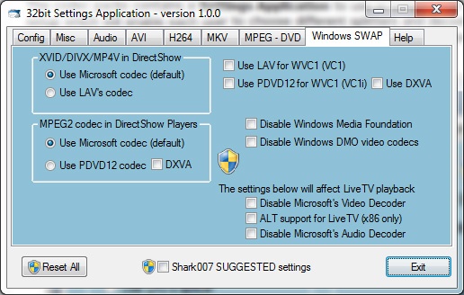 Скриншот Standard Codecs for Windows 10/8.1/7