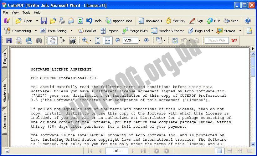 cutepdf writer on cpw2