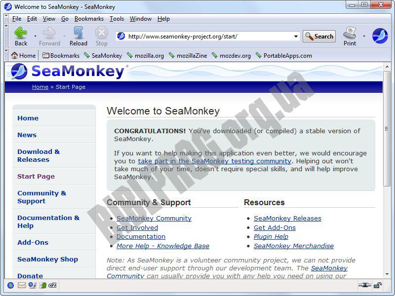 Скриншот SeaMonkey